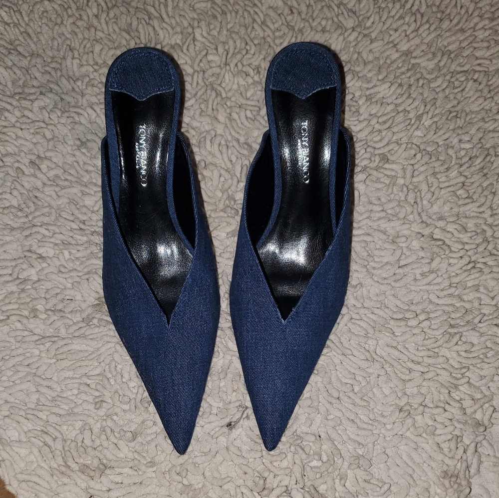 Tony Bianco denim mules - Picture 4 of 5